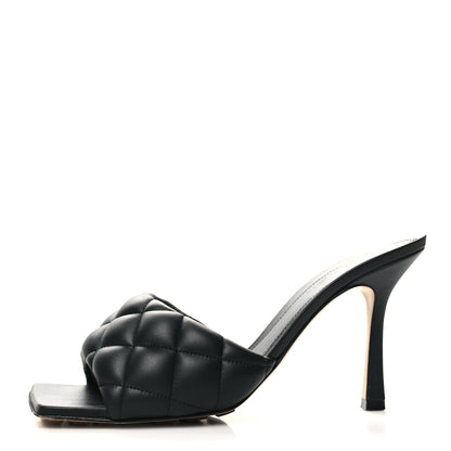 Bottega Veneta Nappa Matelasse Padded Mule Sandals 39 Black 1 of 7