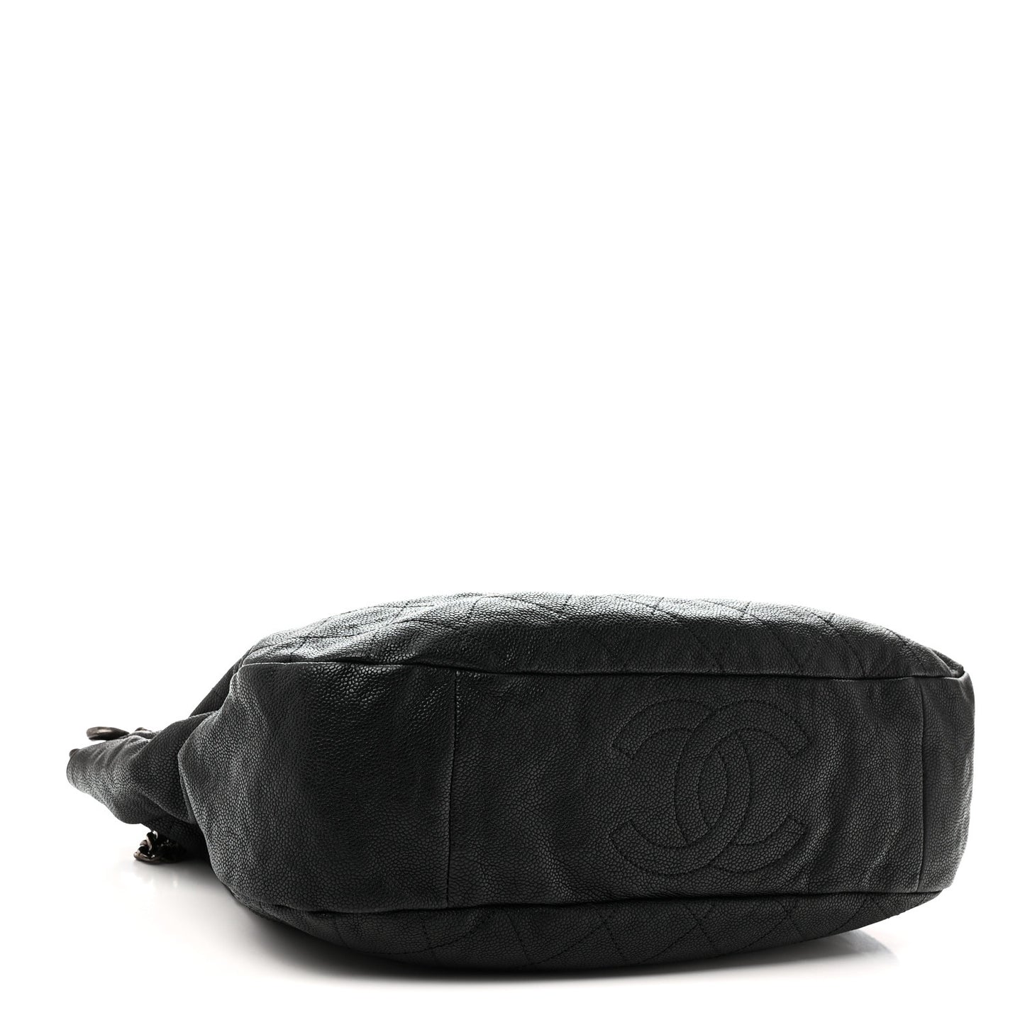 Caviar Quilted Simply CC Hobo Black