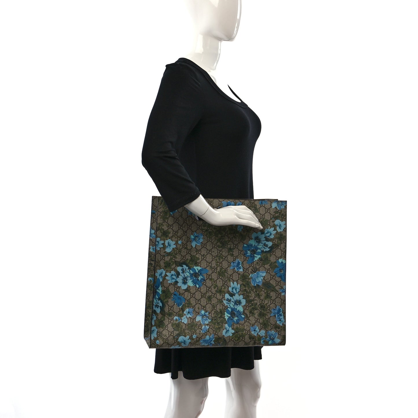 GG Supreme Monogram Blooms Print XL Tote