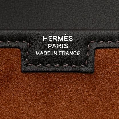 Hermes Veau Doblis Swift Jige Elan 29 Clutch Alezan Black 6 of 10