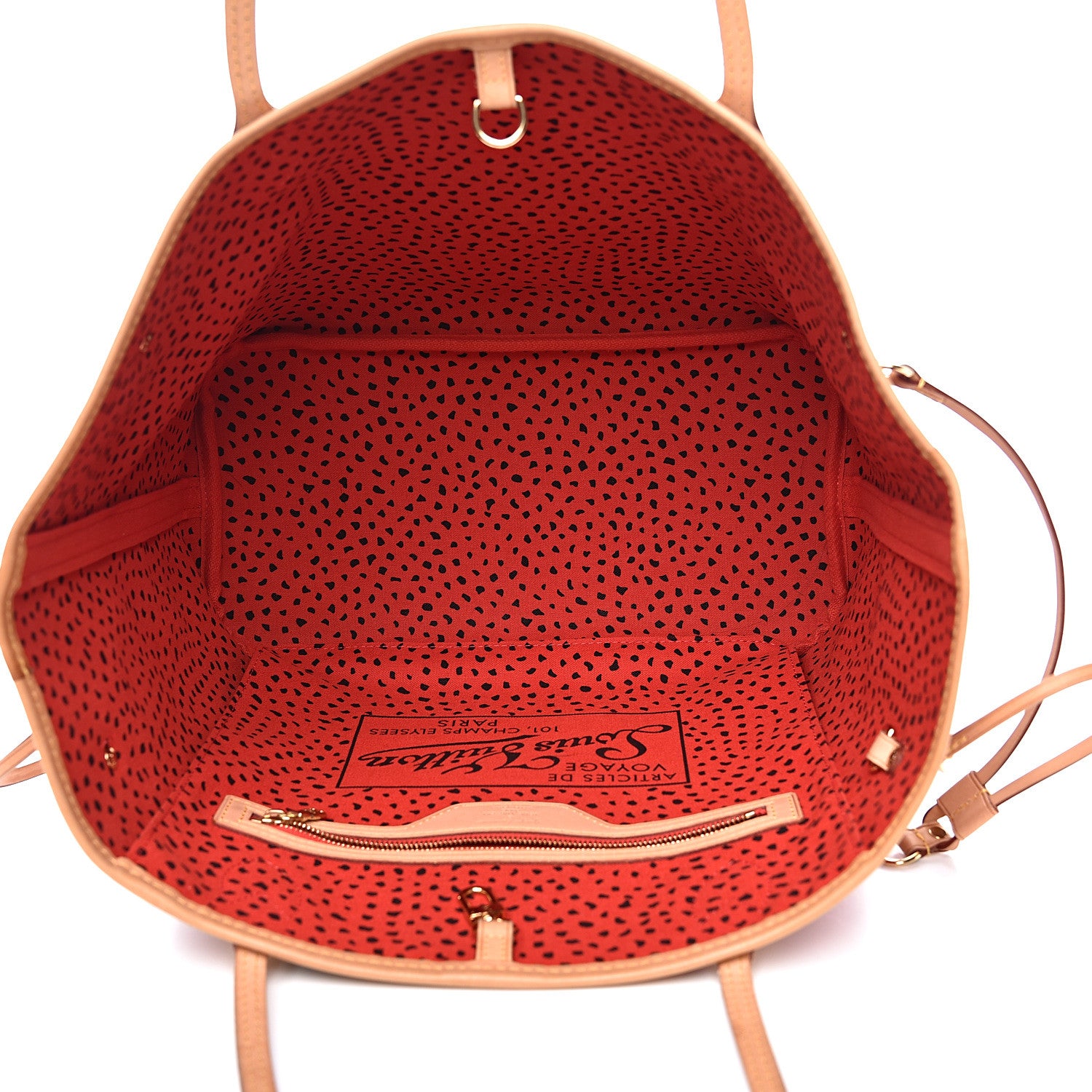 Louis Vuitton Monogram Kusama Waves Neverfull MM Red 4 of 14