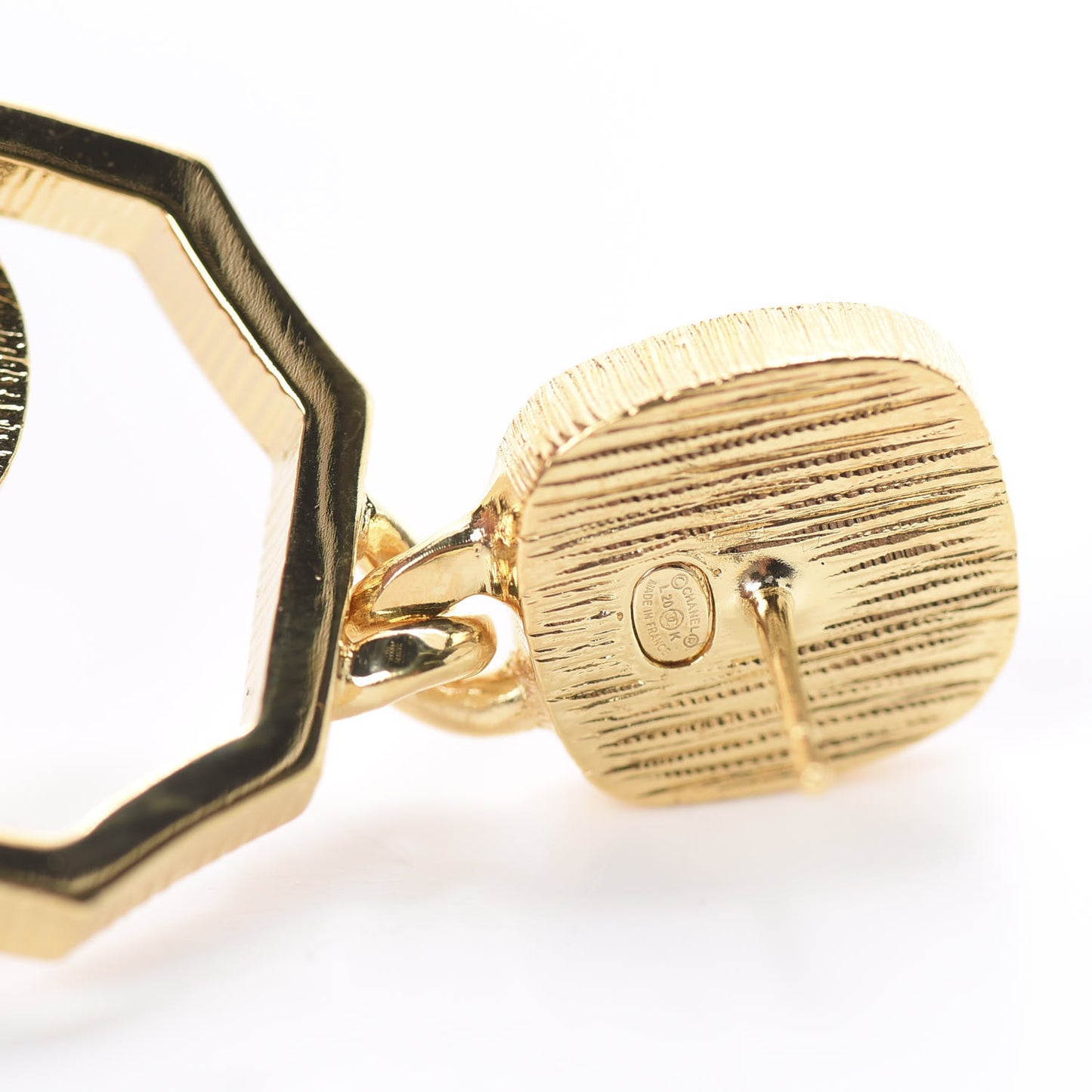 Metal Natural Stones CC Earrings Gold Blue