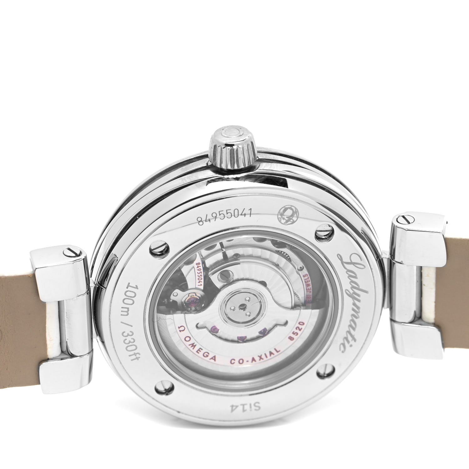 Omega Stainless Steel Calfskin Diamond Mother of Pearl 34mm De Ville Ladymatic Co-Axial Automatic Watch 425.33.34.20.55.001 4 of 5