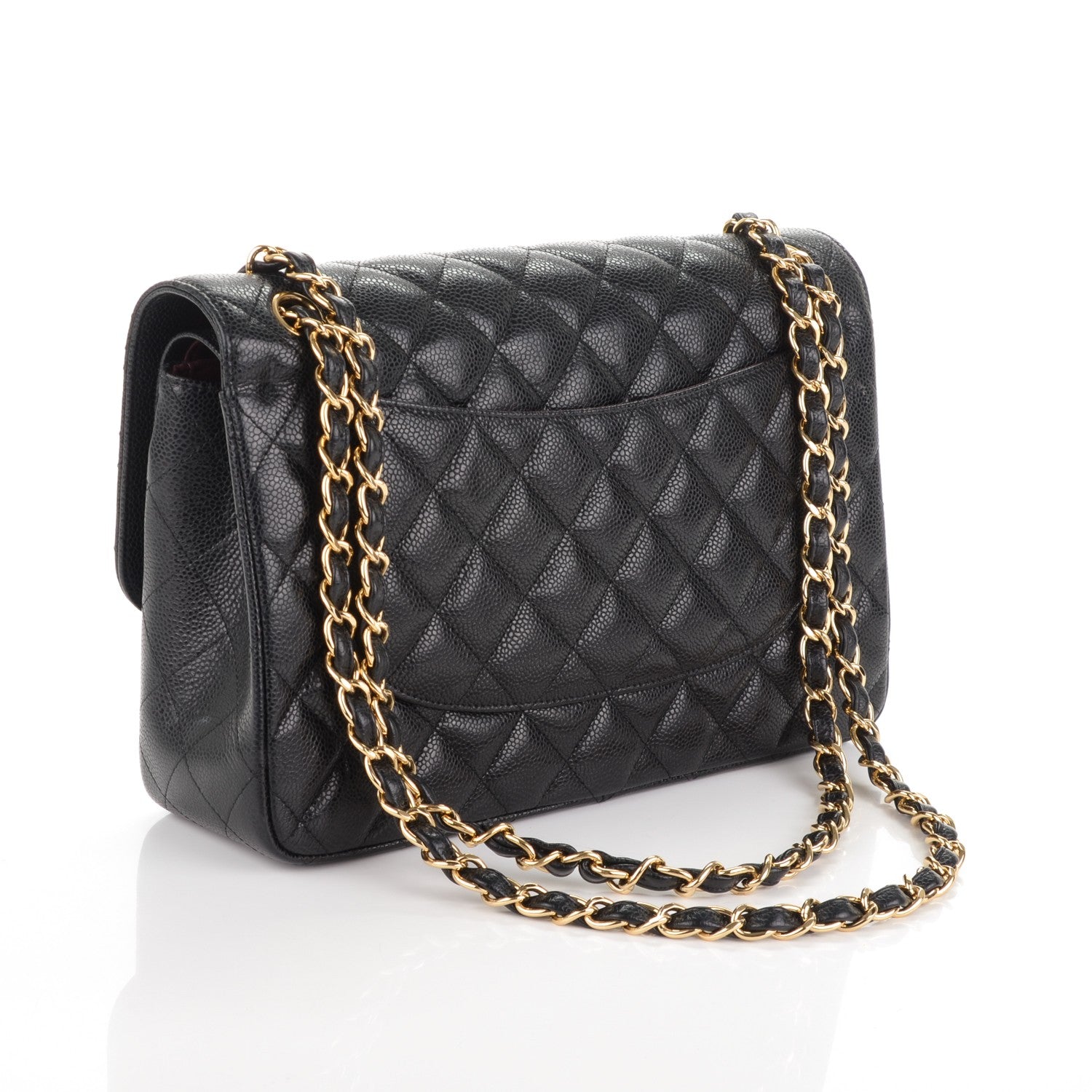 Chanel Caviar Quilted Jumbo Double Flap Black 3 of 7