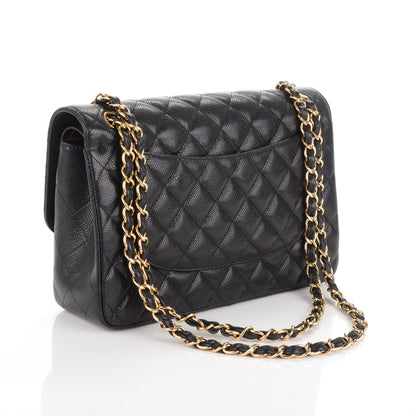 Chanel Caviar Quilted Jumbo Double Flap Black 3 of 7