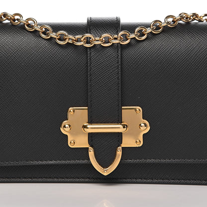 Prada Saffiano Cahier Mini Bag Black 10 of 11