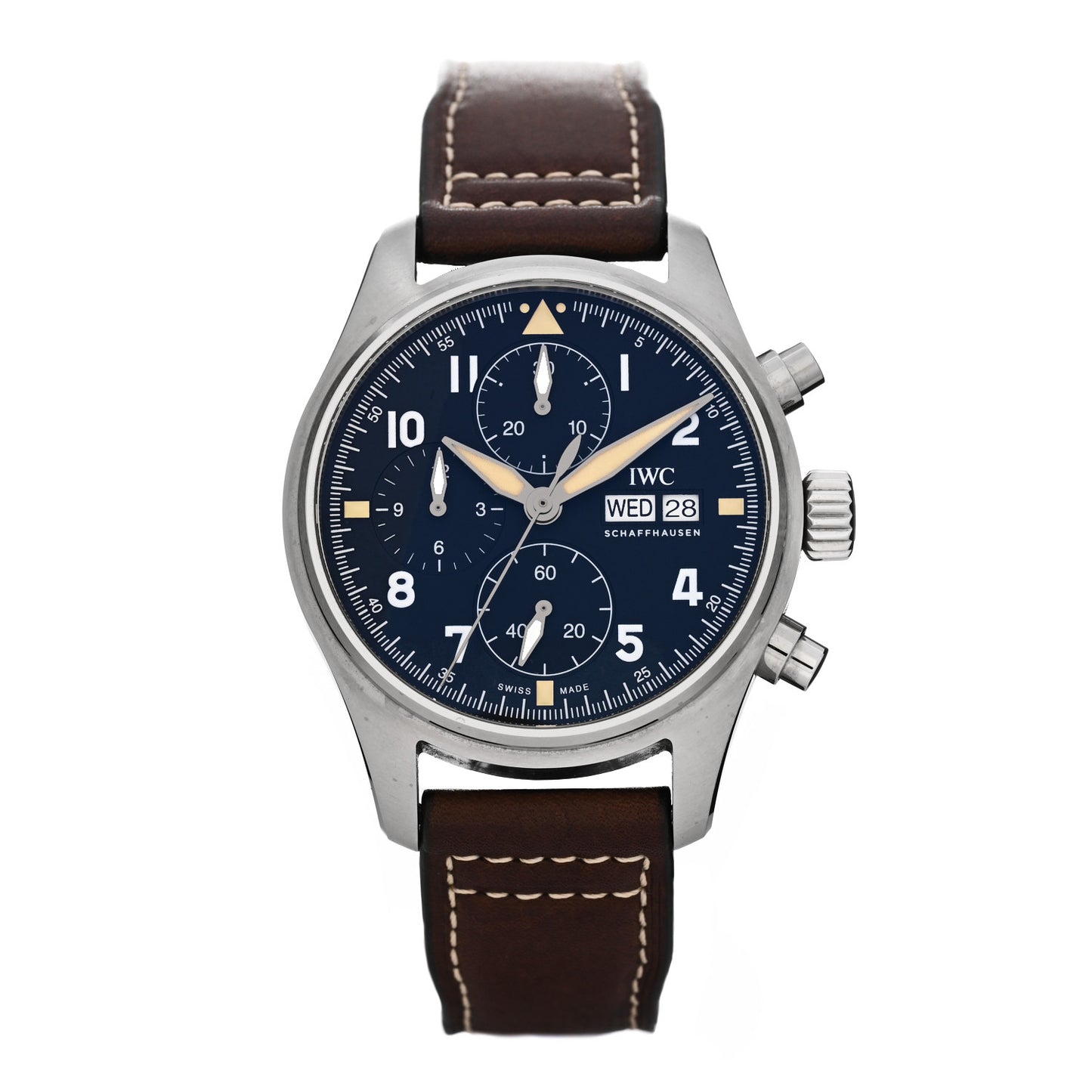 Stainless Steel Calfskin 41mm Pilot Automatic Watch Black IW387903