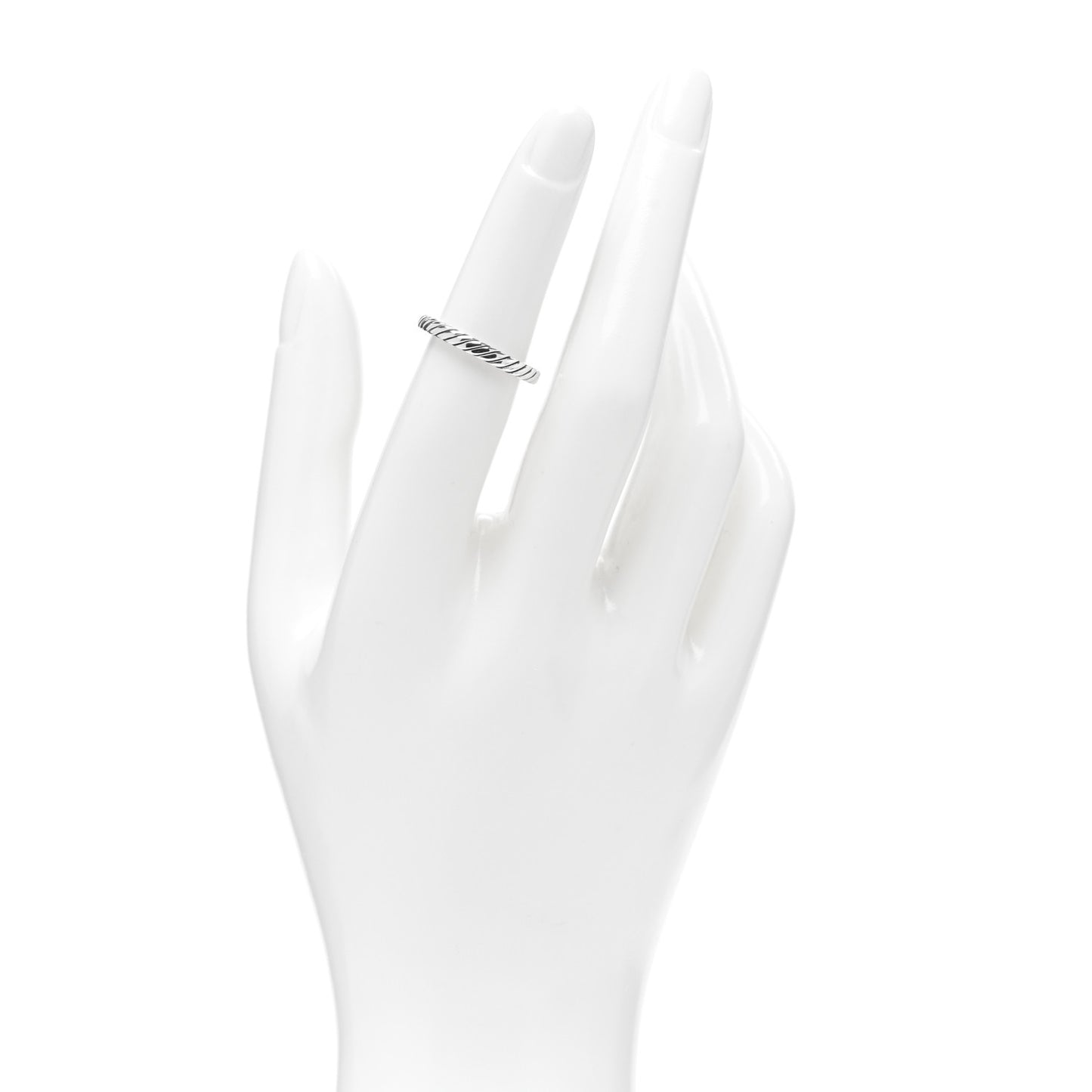 Sterling Silver Stackable Cable Ring 50 5.25