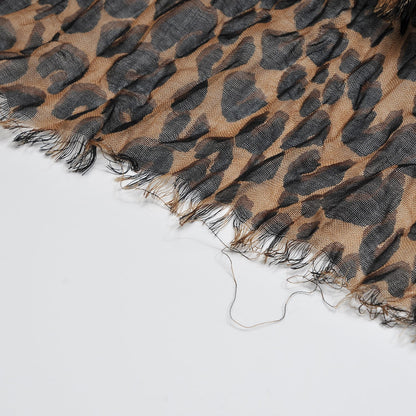 Louis Vuitton Cashmere Silk Leopard Etole Stole Marron 5 of 7