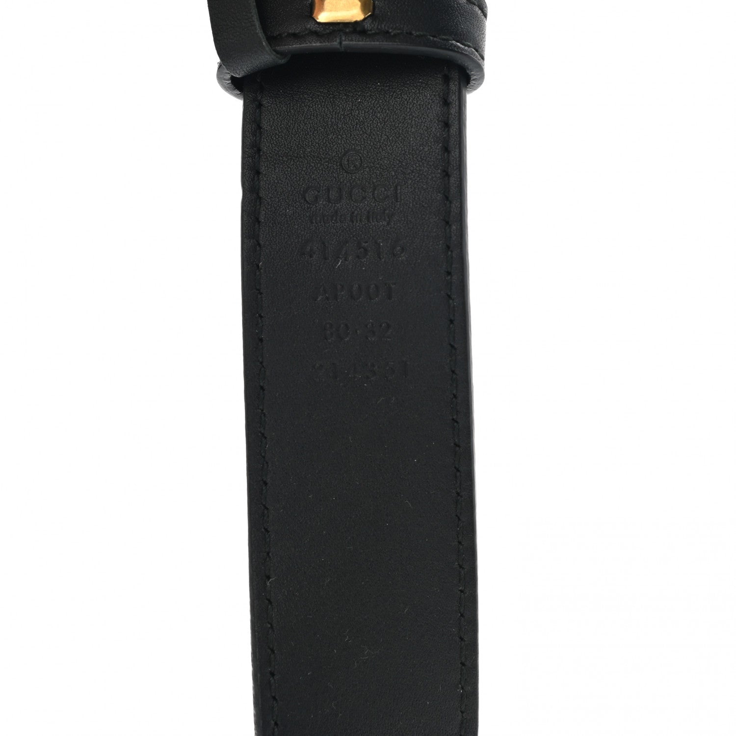 Gucci Calfskin Double G 30mm Belt 80 32 Black 3 of 6