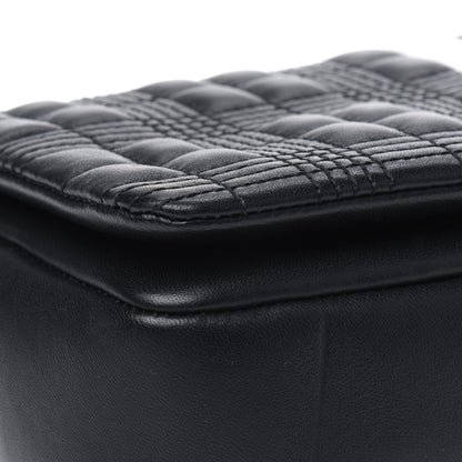 Burberry Lambskin Quilted Small Lola Bag White Black 11 of 15