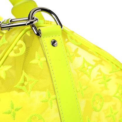 Louis Vuitton Monogram Fluo See Through Keepall Bandouliere 50 Yellow 14 of 15