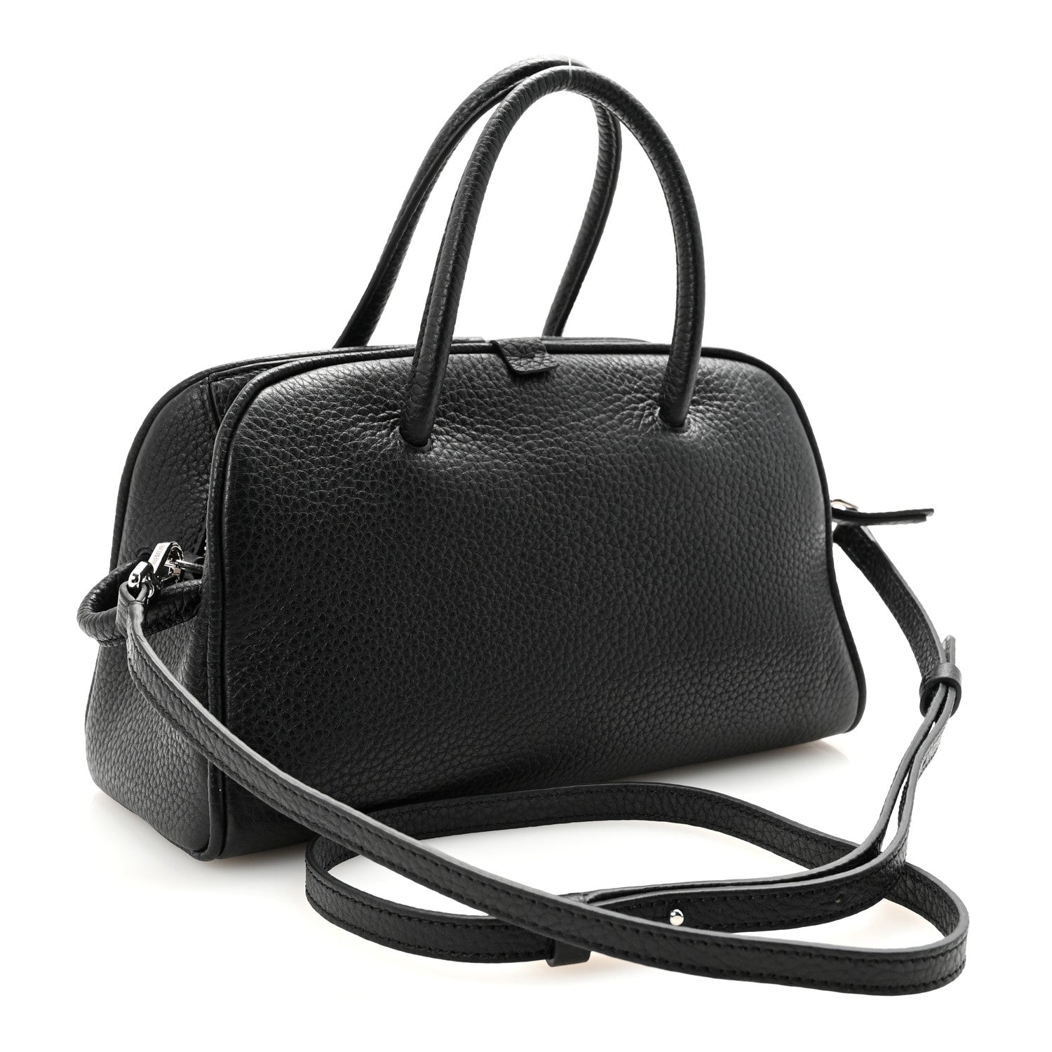 Jacquemus Grained Calfskin Le Petit Turismo Black 3 of 9