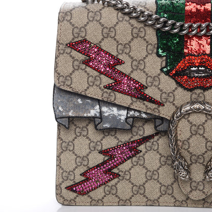Gucci GG Supreme Monogram Lightning Embroidered Medium Dionysus Shoulder Bag Beige 9 of 9