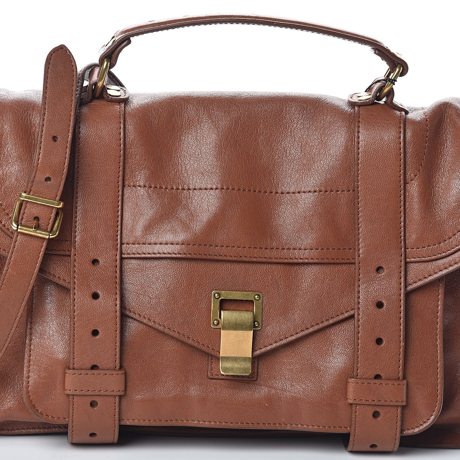 Proenza Schouler Lambskin Medium PS1 Satchel Saddle 5 of 9