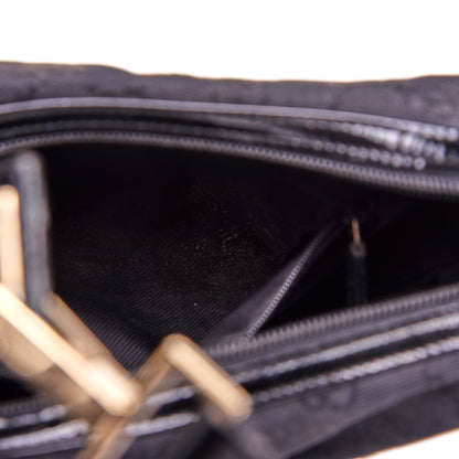 Gucci Canvas Patent Monogram Shoulder Bag Black 13 of 13