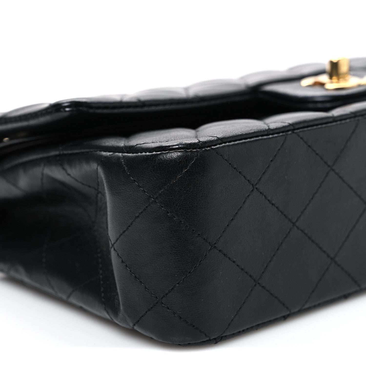 Chanel Lambskin Quilted Medium Double Flap Black 9 of 10