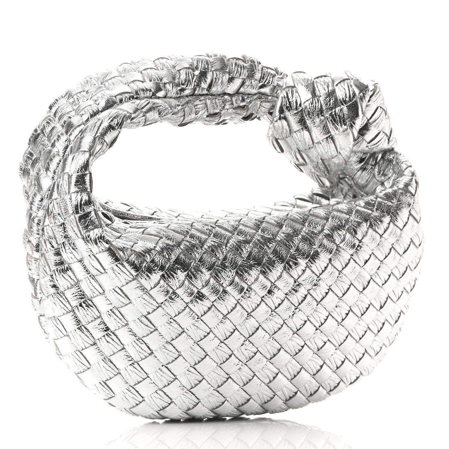 Bottega Veneta Metallic Nappa Intrecciato Mini Jodie Silver 2 of 9
