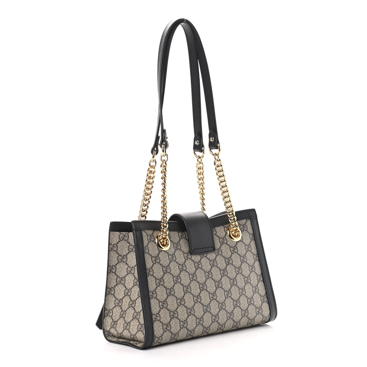 GG Supreme Monogram Small Padlock Tote Black