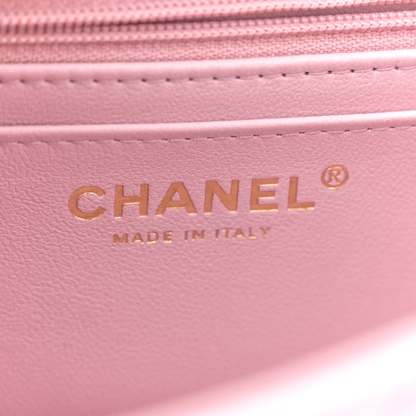 Lambskin Quilted Mini Top Handle Rectangular Flap Light Pink