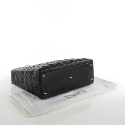 Christian Dior Lambskin Cannage Large Lady Dior Black 4 of 7