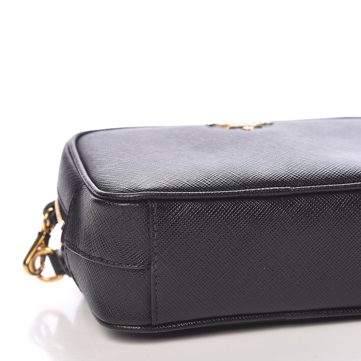 Prada Saffiano Mini Camera Crossbody Bag Black 8 of 14