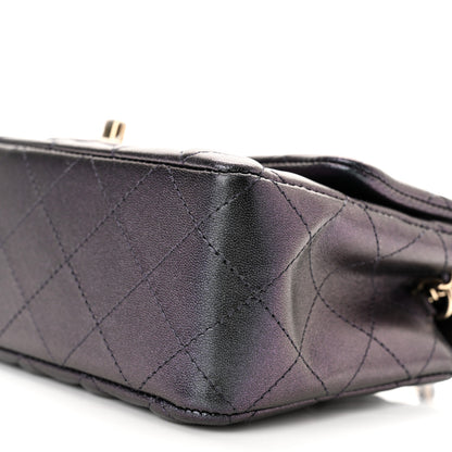 Chanel Iridescent Lambskin Quilted Mini Rectangular Flap Black 10 of 11