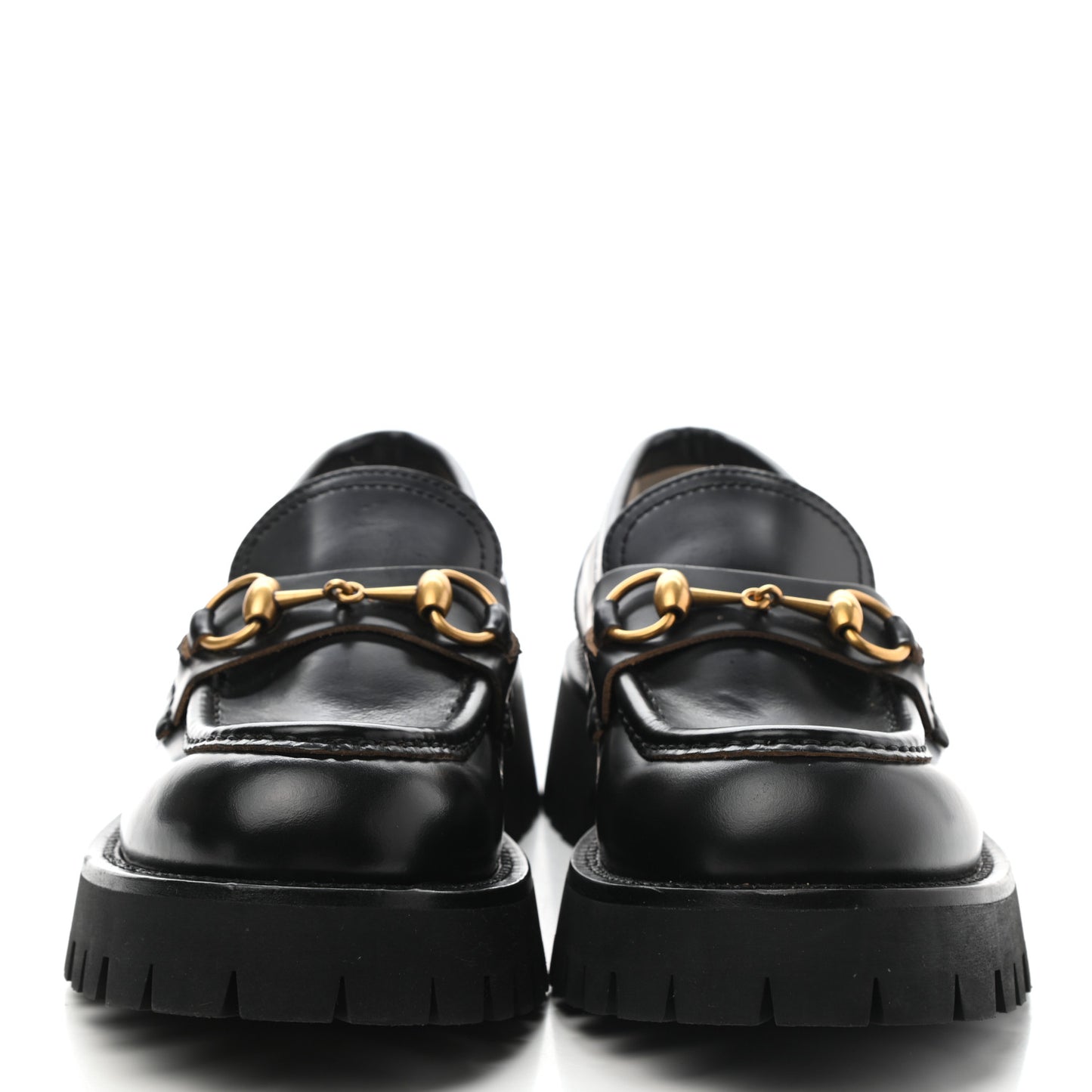 Cordovan Lux Womens Harald Horsebit 25mm Platform Loafers 37.5 Black