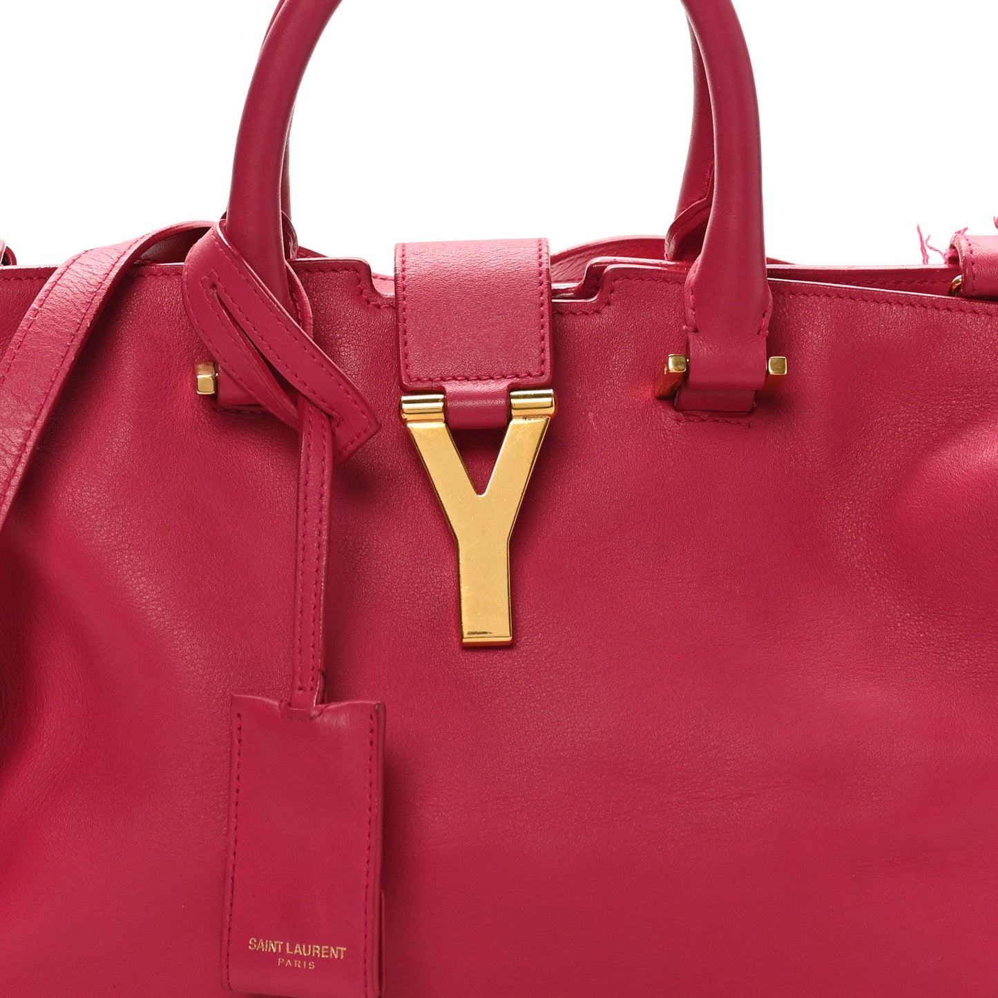 Calfskin Small Classic Y Cabas Fuchsia