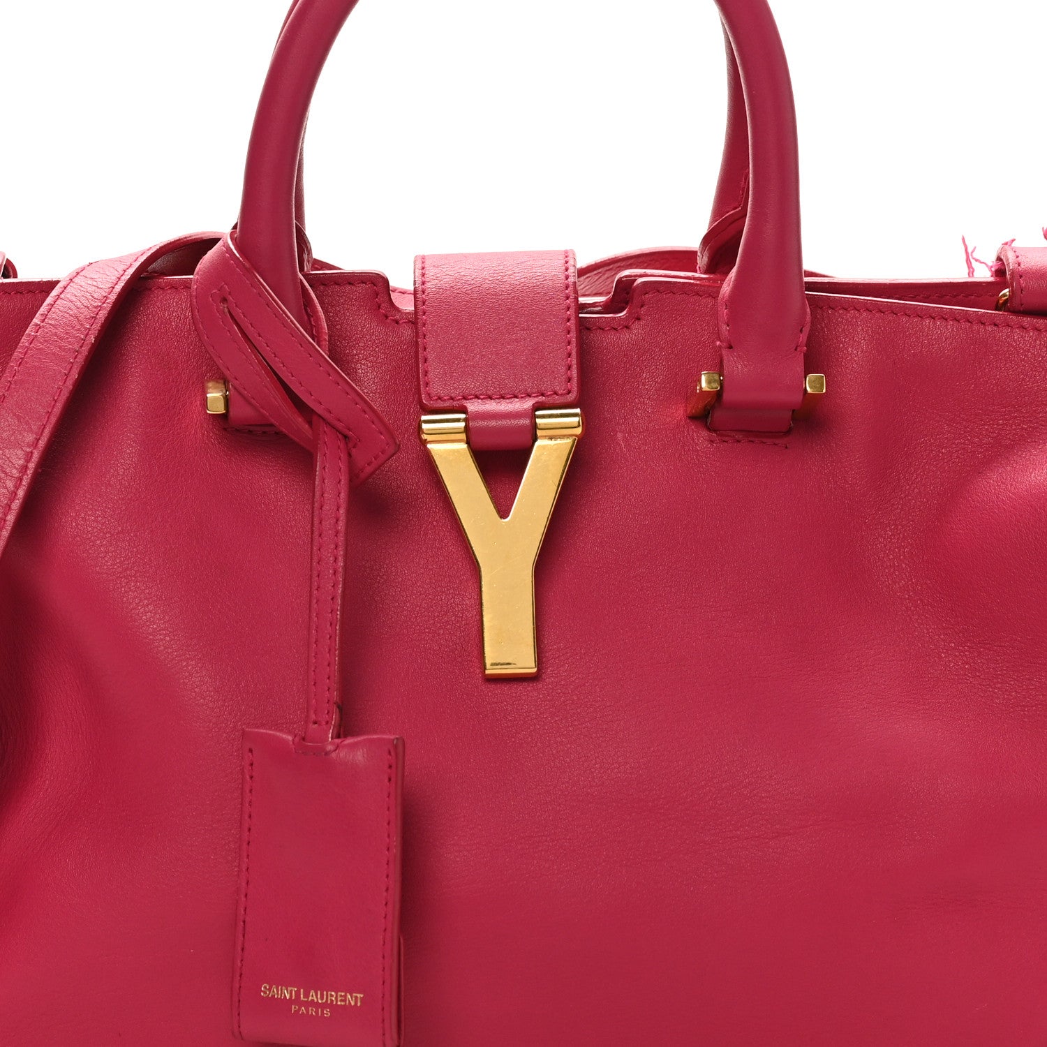 Saint Laurent Calfskin Small Classic Y Cabas Fuchsia 7 of 14