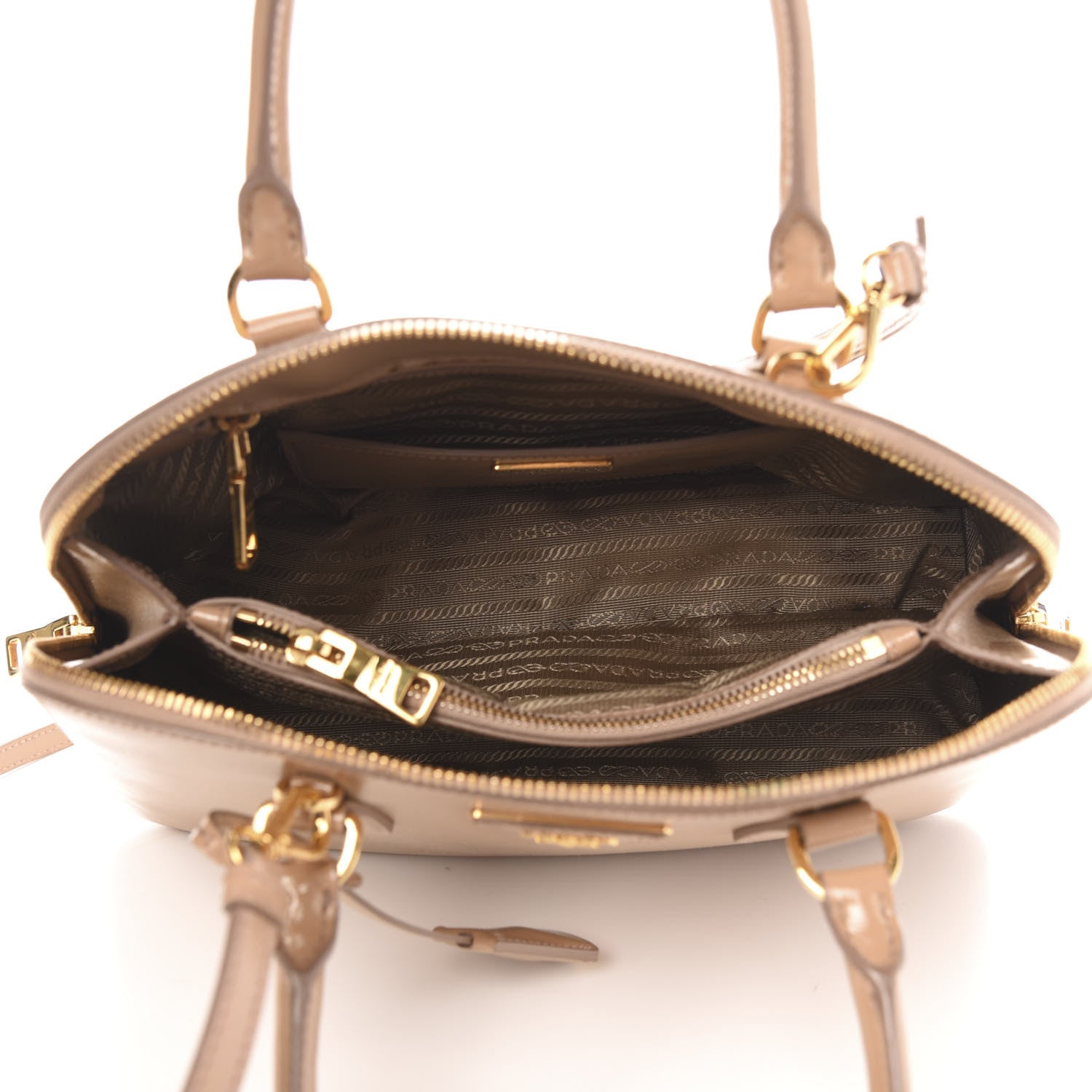 Prada Saffiano Vernice Medium Promenade Tote Cammeo 5 of 10