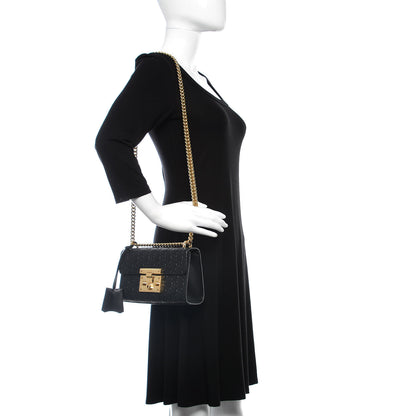 Gucci Guccissima Small Padlock Shoulder Bag Black 2 of 16