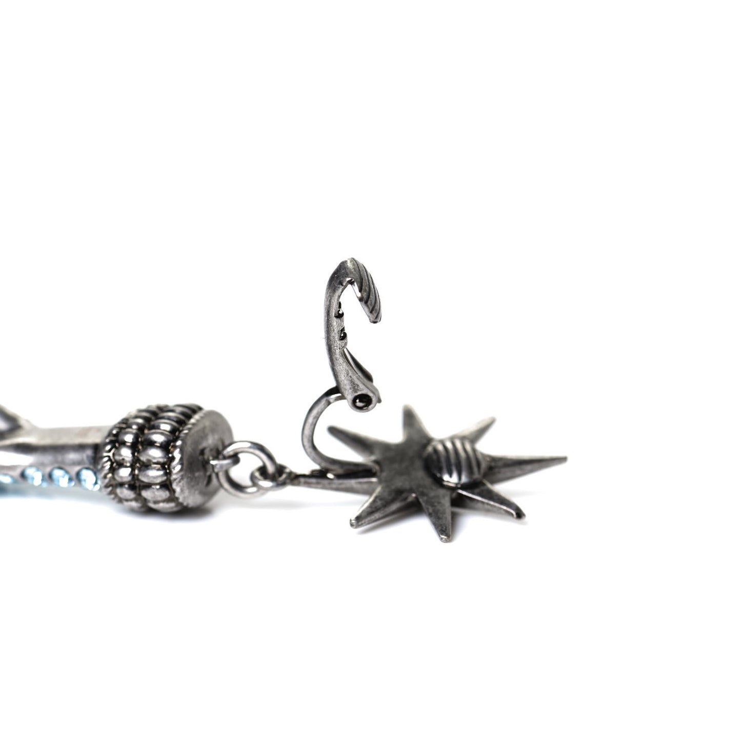 Swarovski Crystal Hand Motif Clip On Drop Earrings Metallic