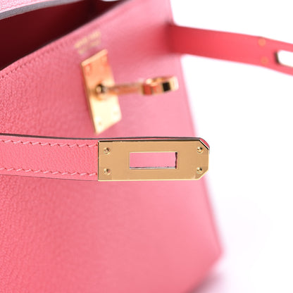 Hermes Chevre Mysore Mini Kelly Sellier 20 Rose Lipstick 25 of 29