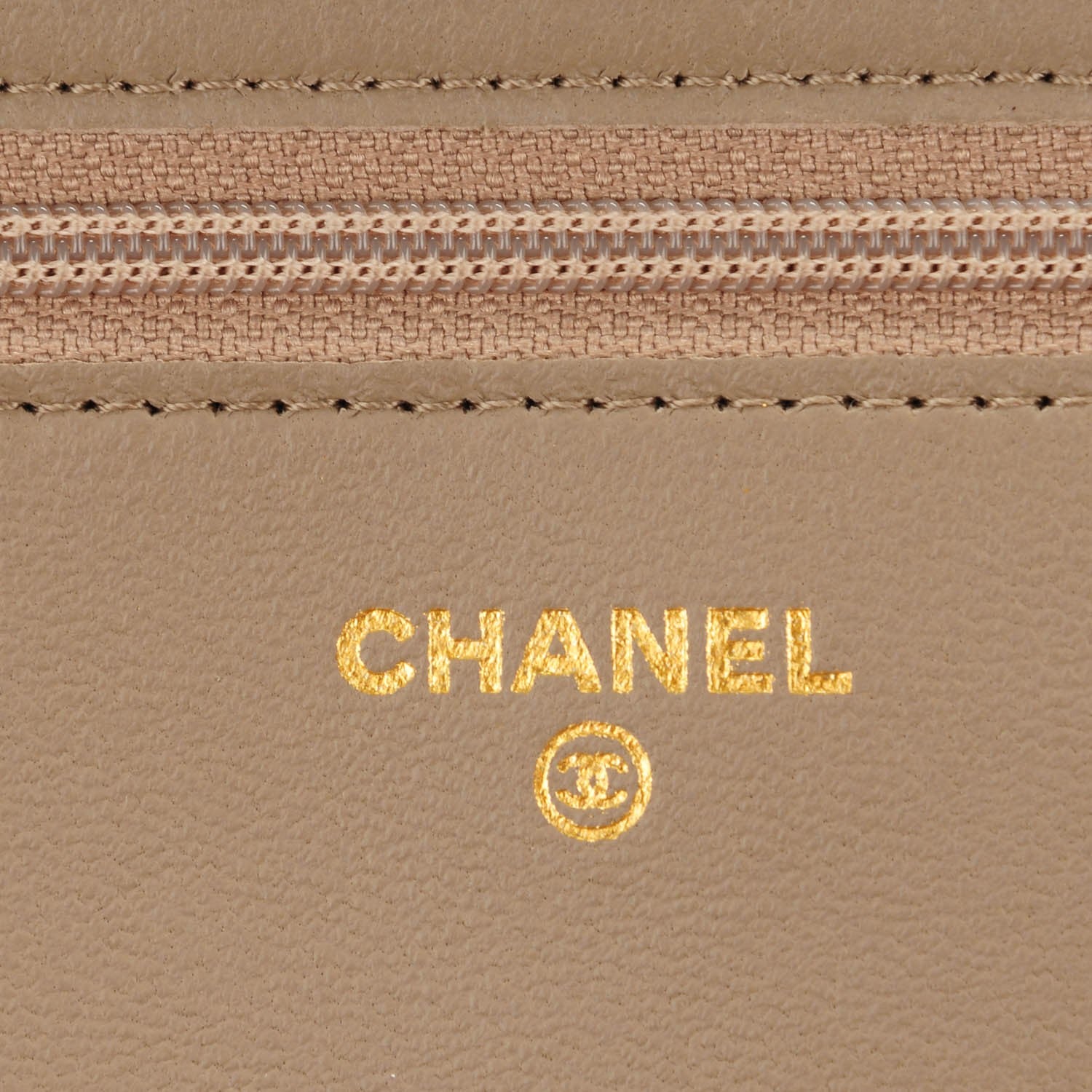 Chanel Lambskin Camellia Embossed Wallet on Chain WOC Beige 6 of 8