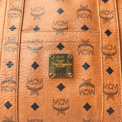MCM Visetos Shopper Tote Cognac 8 of 11