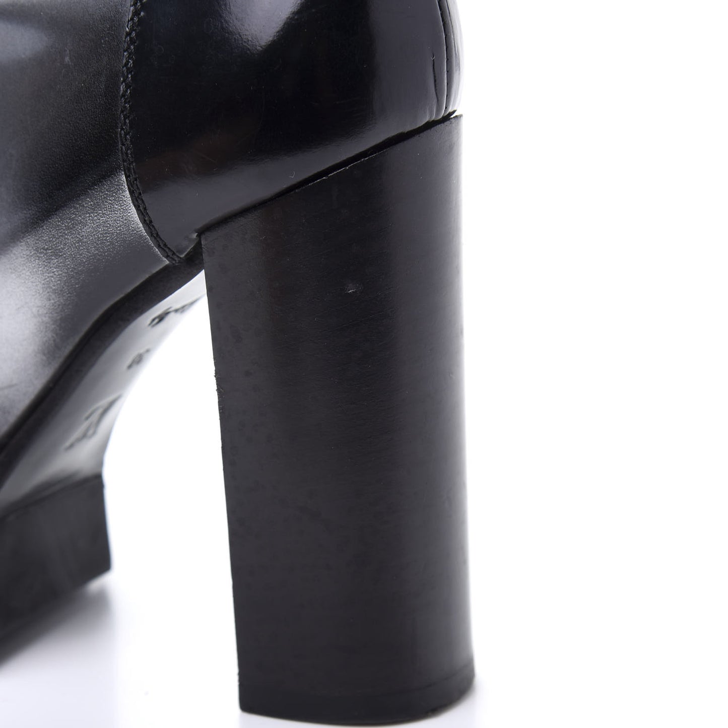 Metallic Calfskin Patent Star Trail Ankle Boots 38 Black