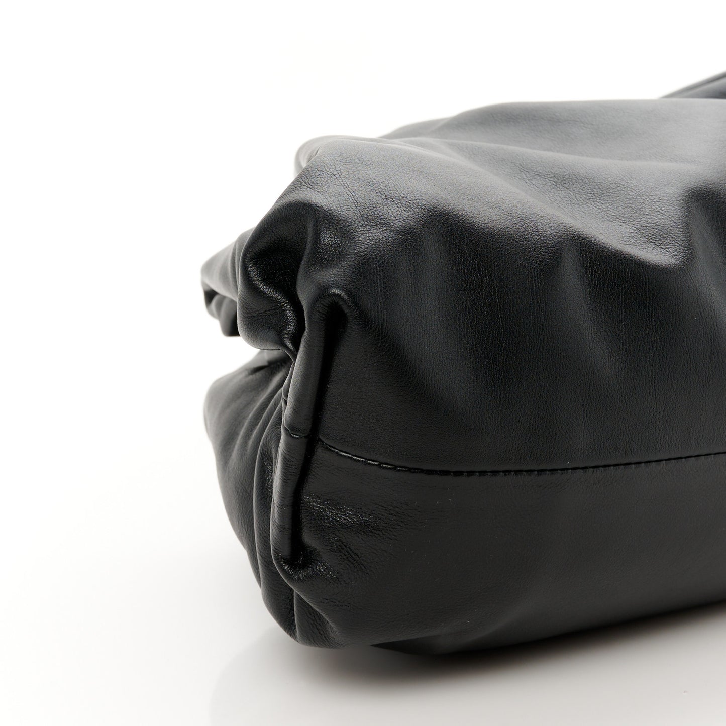 Smooth Butter Calf The Pouch Oversized Clutch Black