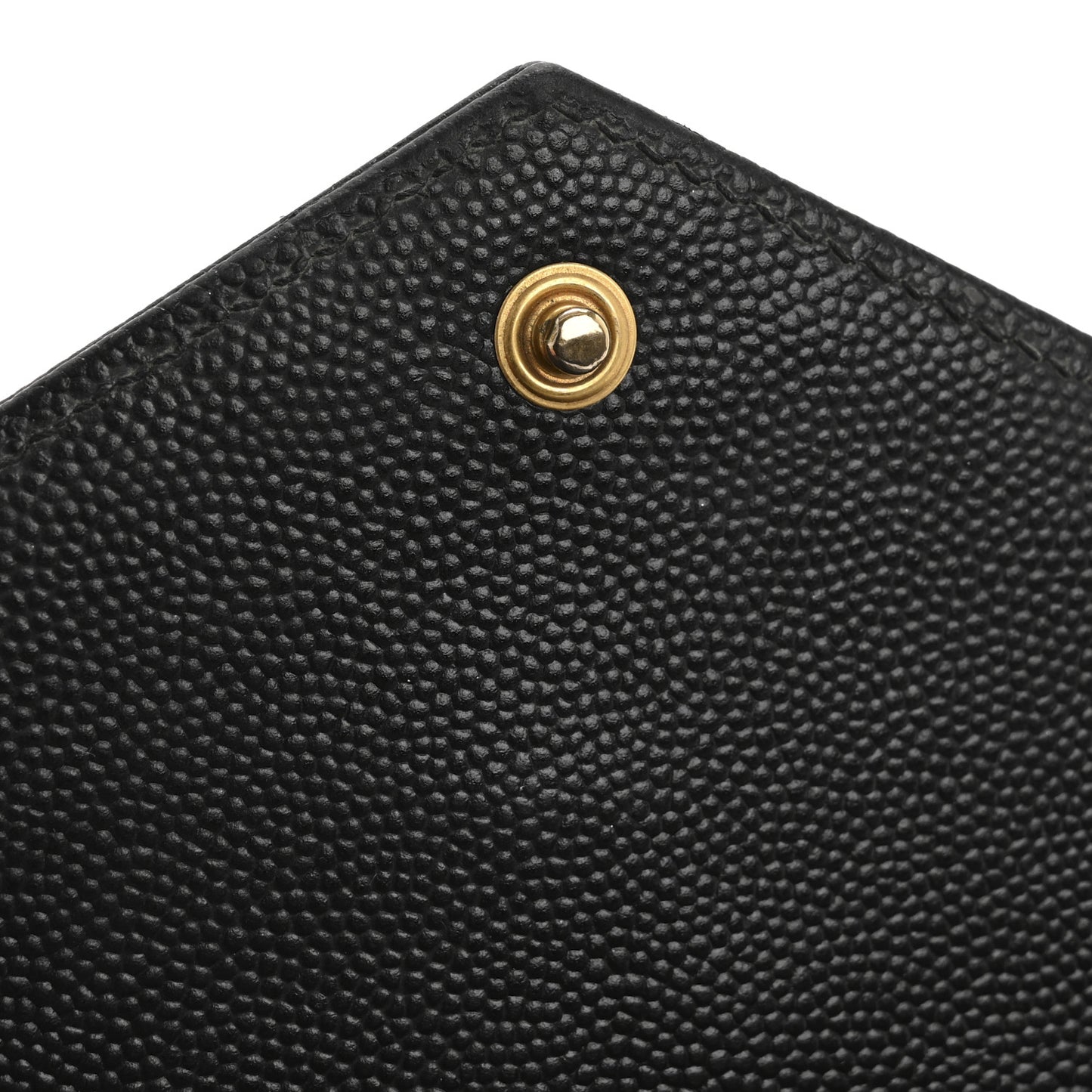 Grain De Poudre Matelasse Chevron Monogram Flap Wallet Black