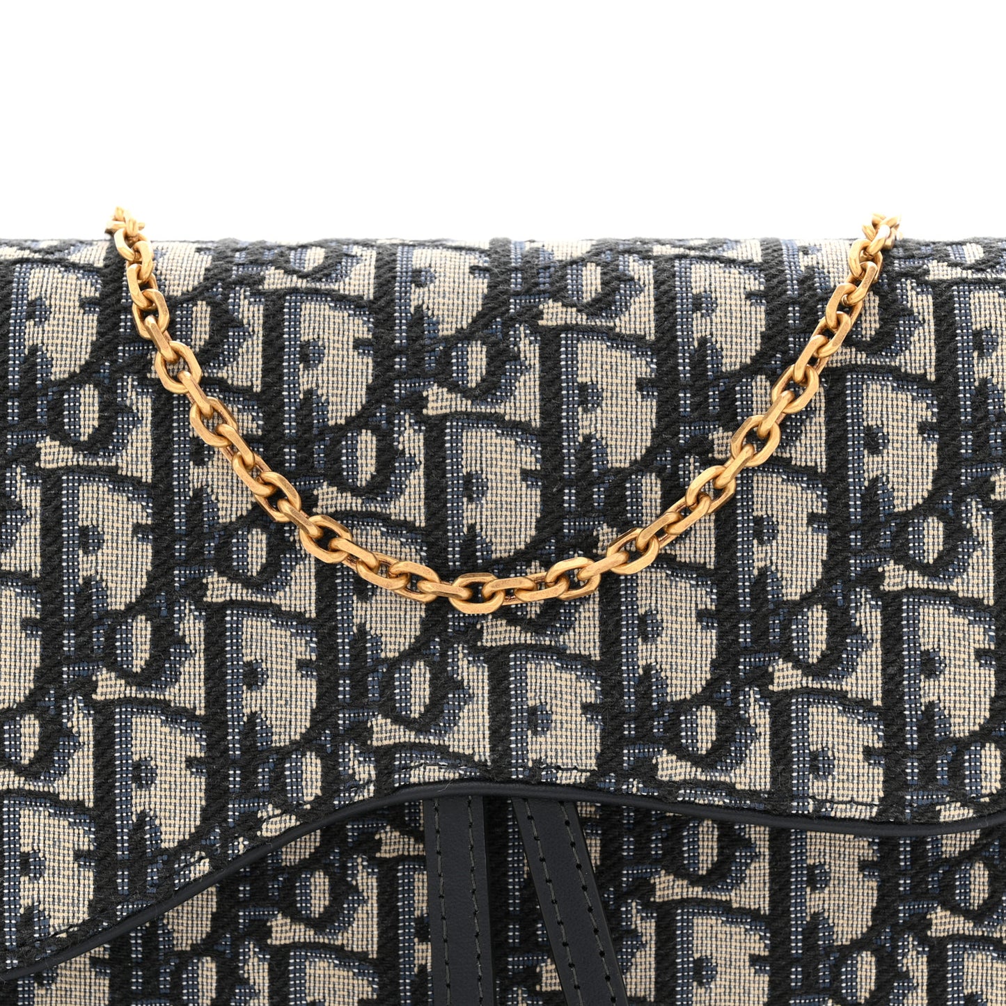 Oblique Saddle Chain Pouch Blue