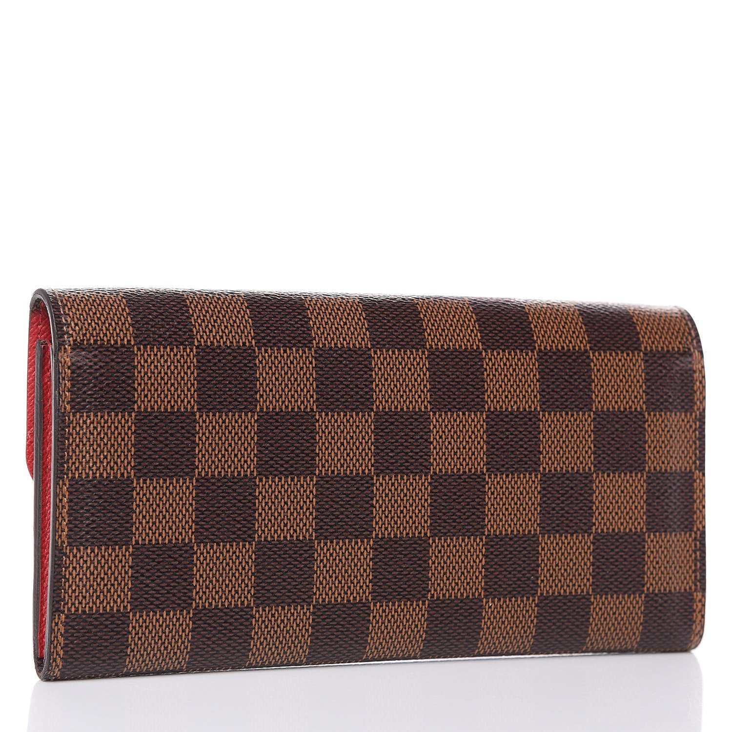 Louis Vuitton Damier Ebene Emilie Wallet Red 3 of 8