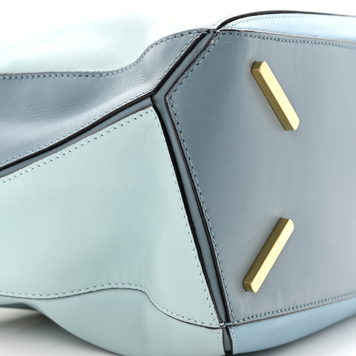 Calfskin Medium Puzzle Bag Aqua
