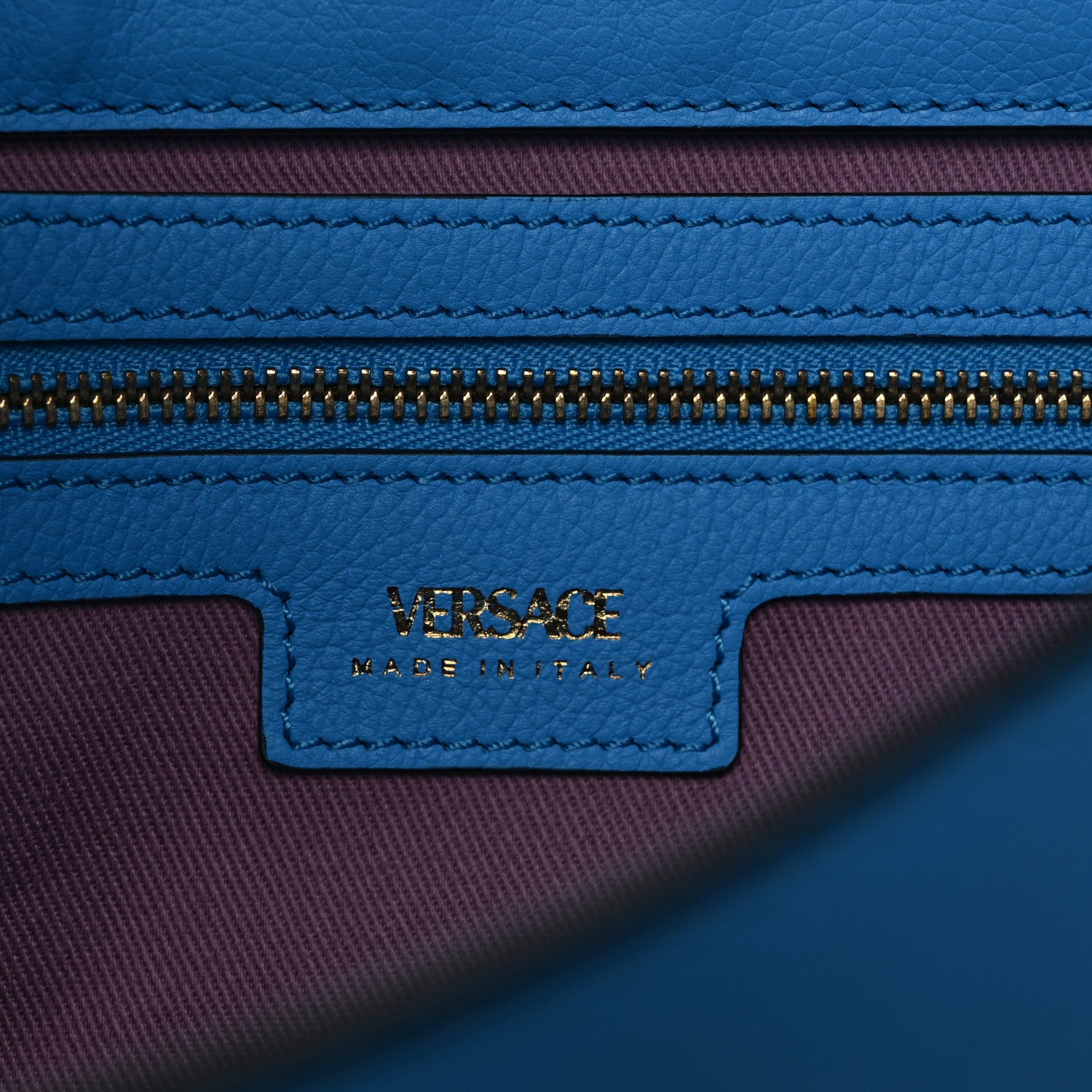 Versace Calfskin Medium La Medusa Hobo Crossbody Blue 6 of 8