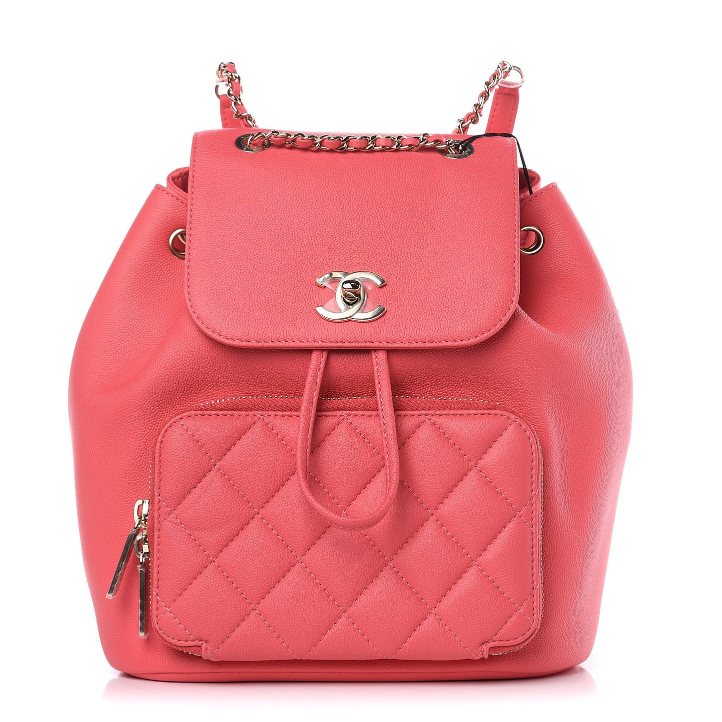 Caviar Quilted Business Affinity Backpack Pink