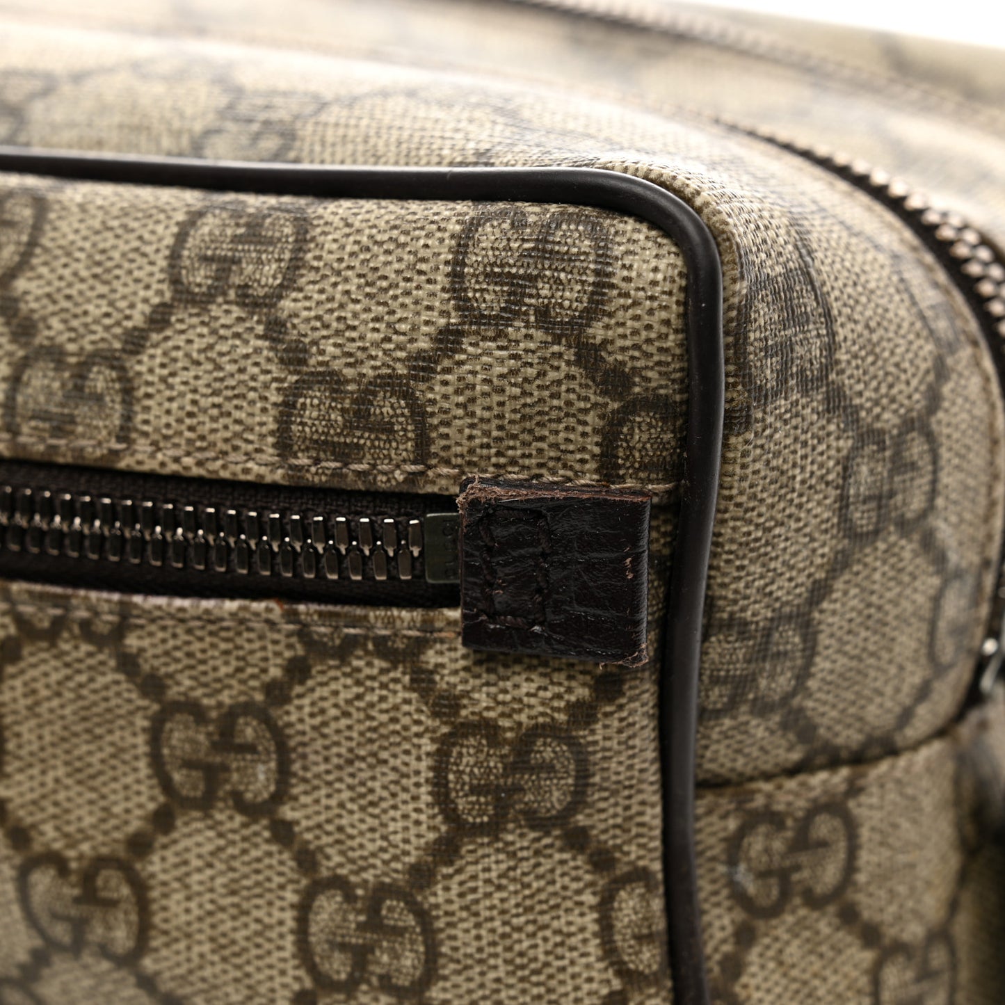 GG Supreme Monogram Toiletry Case Beige