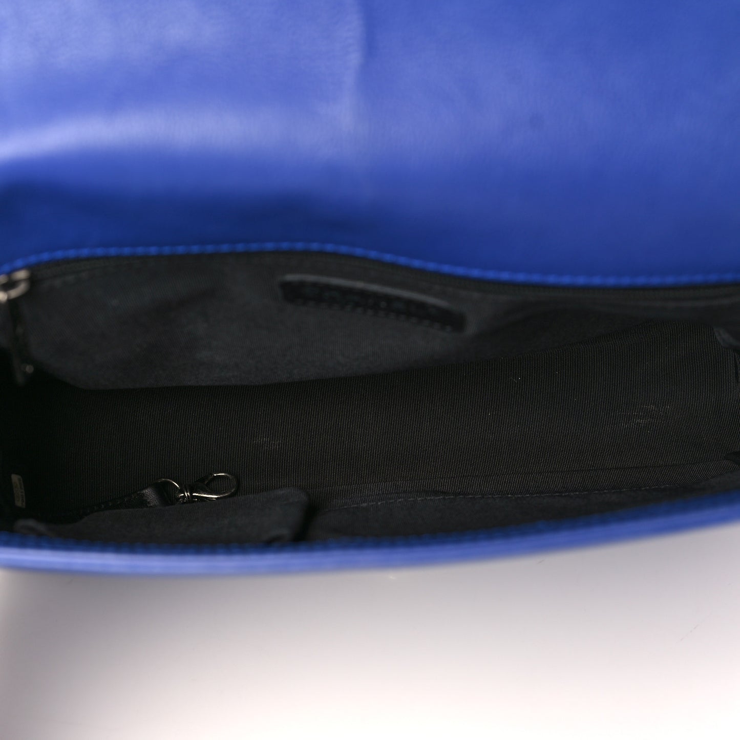 Calfskin Quilted Large Boy Flap Blue