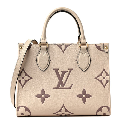 Louis Vuitton Empreinte Monogram Giant Onthego PM Creme Bois De Rose 1 of 9
