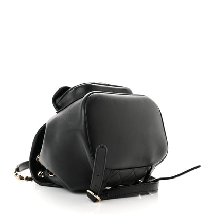 Chanel Lambskin Quilted Small Duma Drawstring Backpack Black 4 of 12