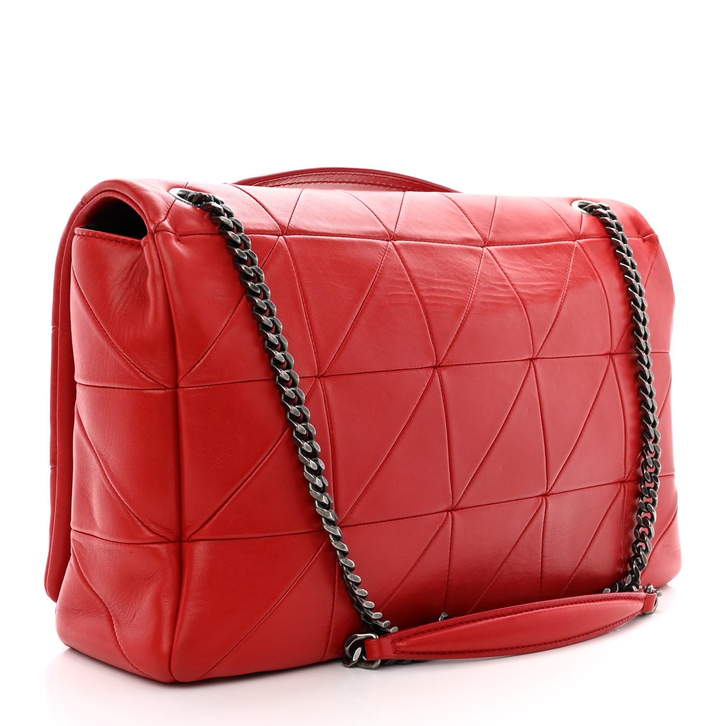 Lambskin Patchwork Monogram Large Jamie Red