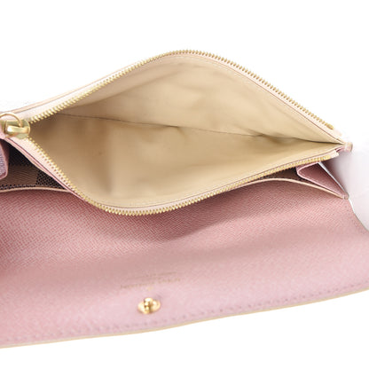Louis Vuitton Damier Azur Emilie Wallet Rose Ballerine 6 of 9